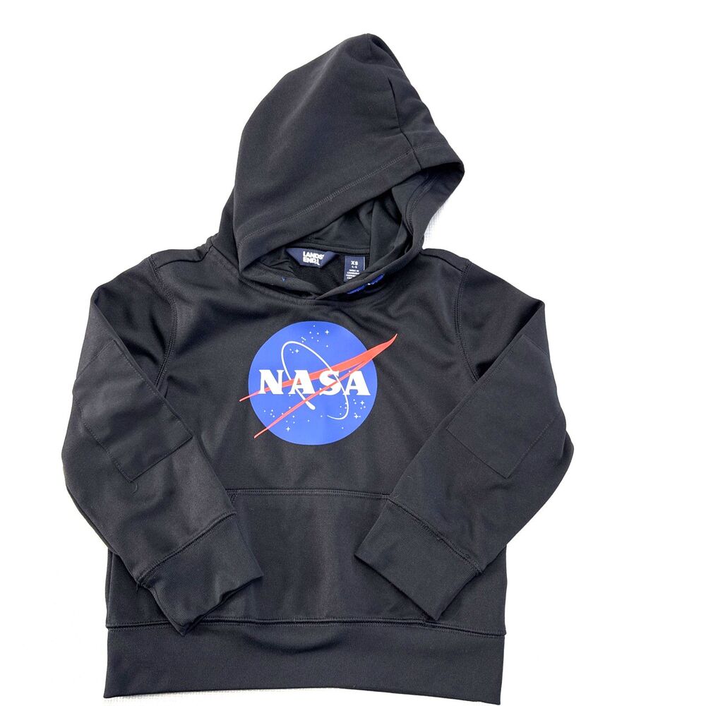 Lands End NASA Screen Printed Polyester Hoodie - XS (4-5)
